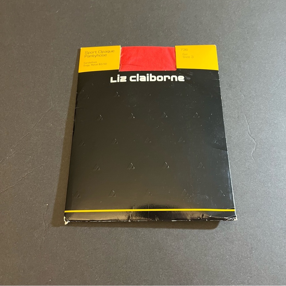 Vtg Liz Claiborne Sport Opaque (Size 3) Red Sandlefoot #736